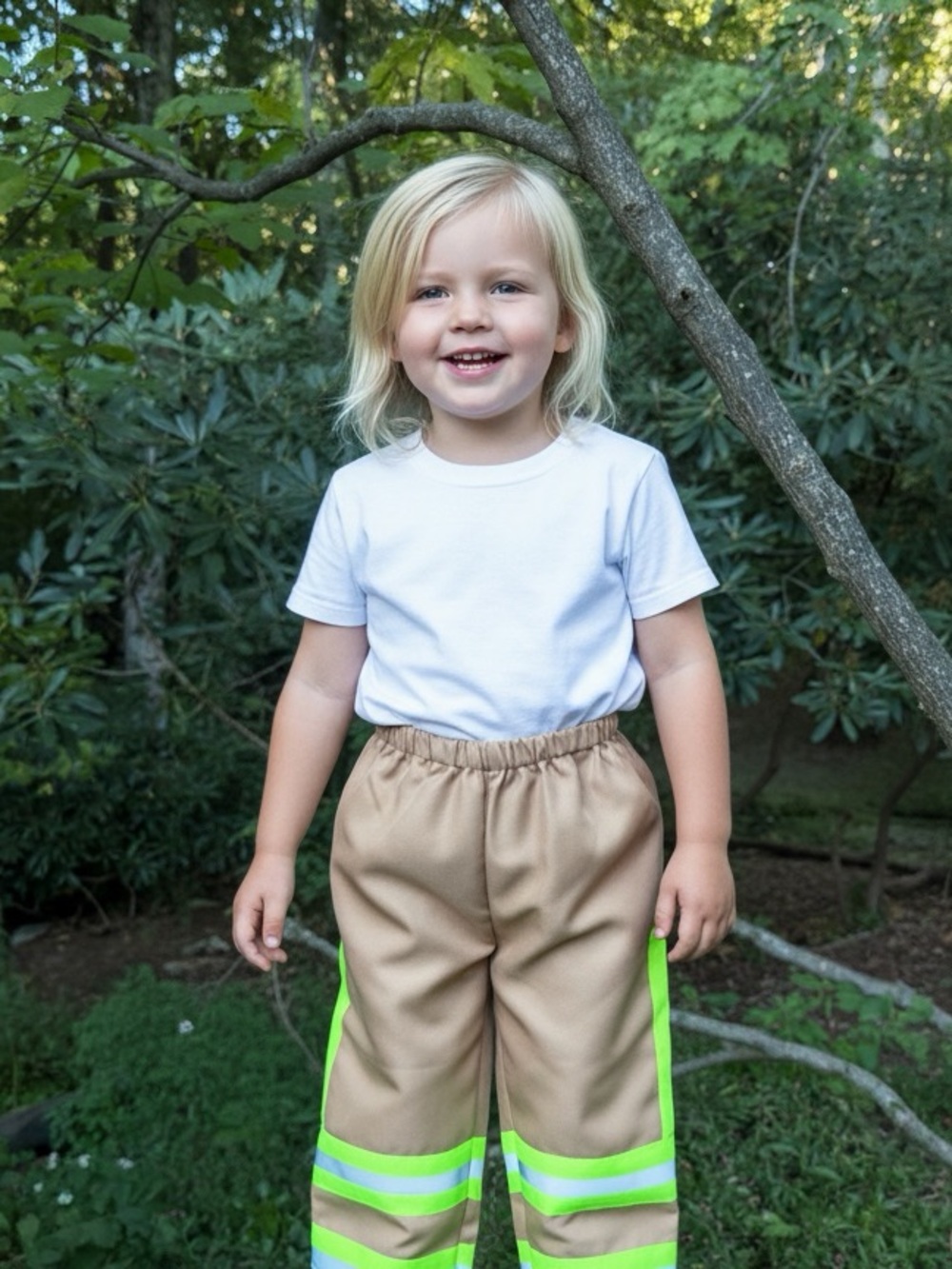 YOLSUN Toddler Firefighter Costume Pants 2-3Y Reflective